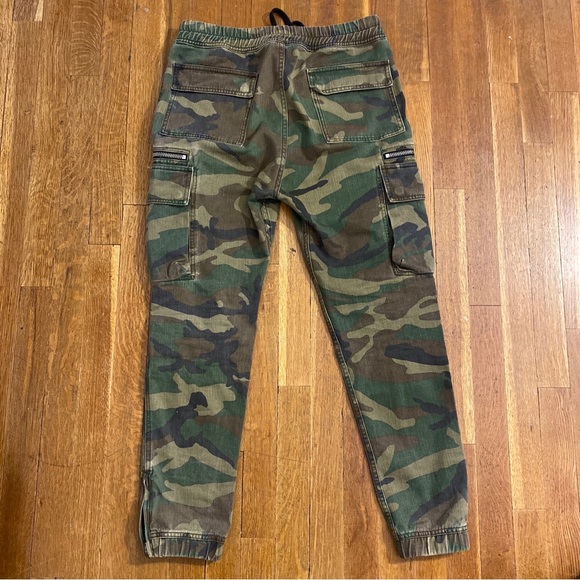 The Kooples Drawstring Jeans Cargo Style Joggers Pants Camo Streetwear 30x26 - Picture 4 of 14
